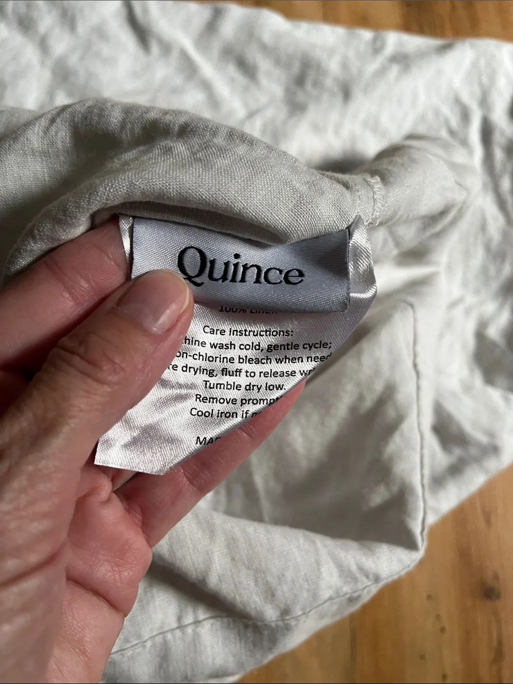 QUINCE *Standard* Seasalt 100% Linen Pillowcase Cover 20